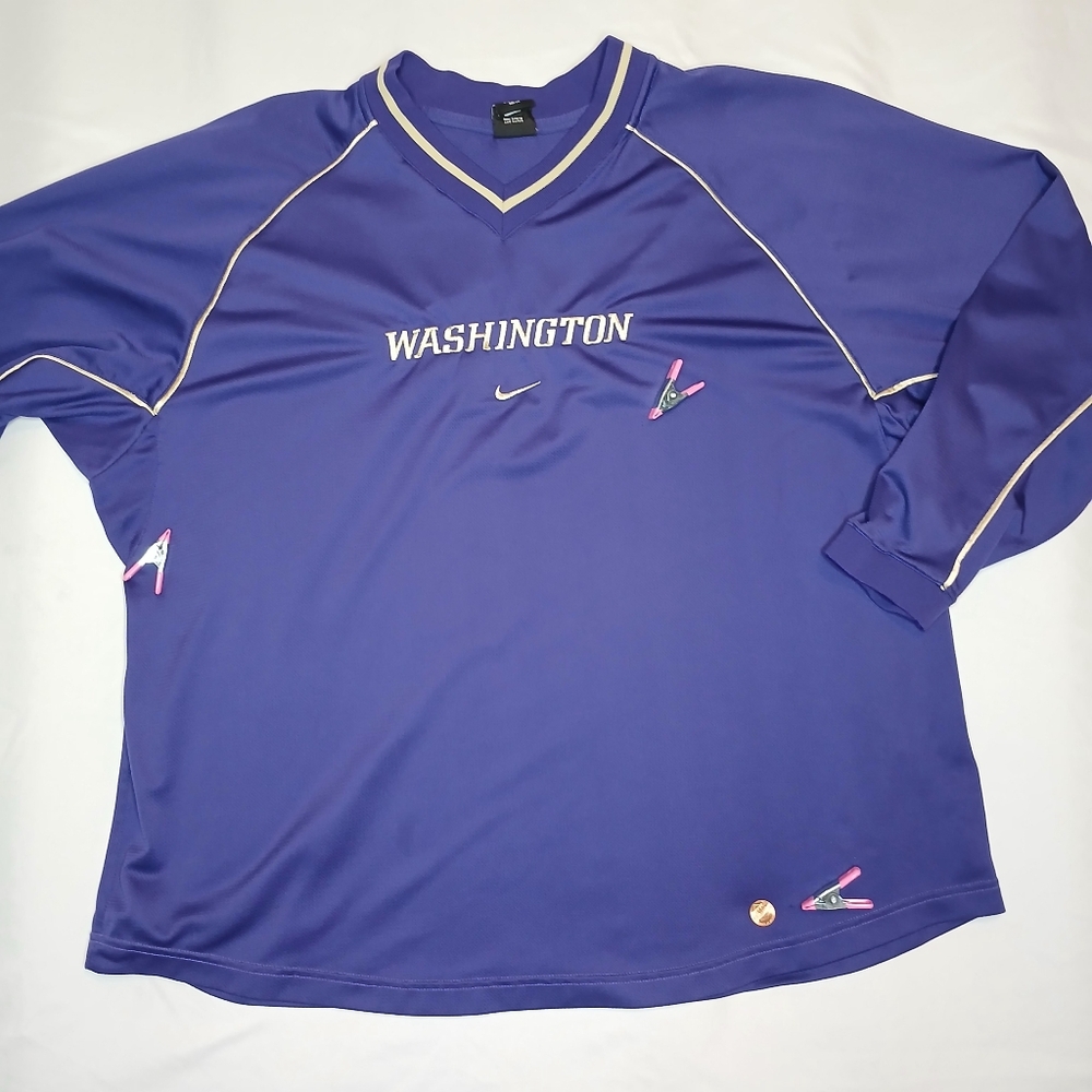 Vtg Made In USA Nike Team Center Swoosh U Of Washington Pullover Sweatshirt XXL - Picture 3 of 10